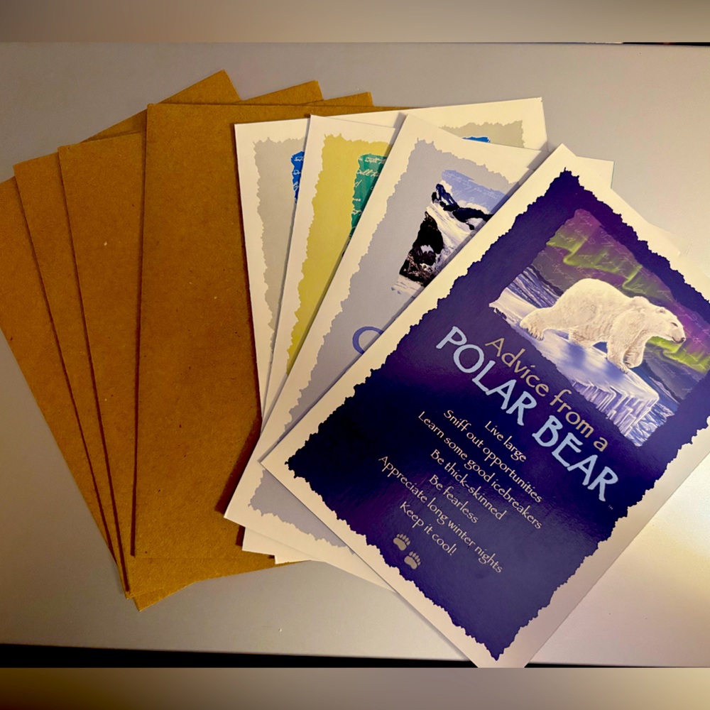 Set of 4 Advice For Life by Your True Nature Greeting Cards